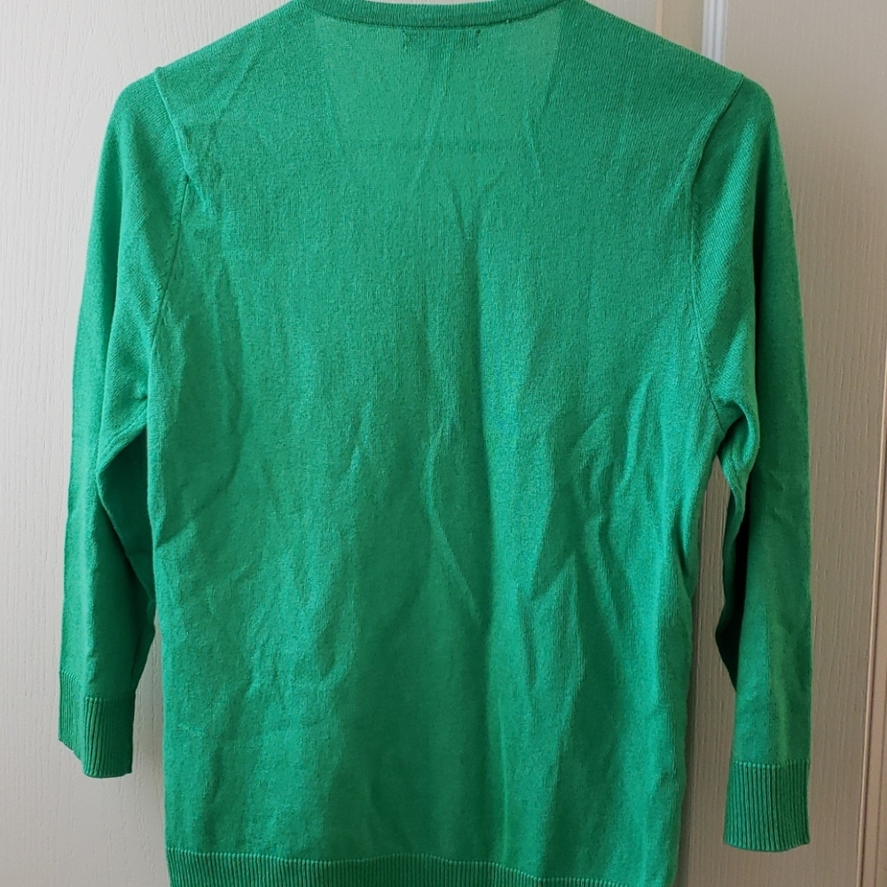 NY&Co green cardigan with floral lace - Picture 4 of 4